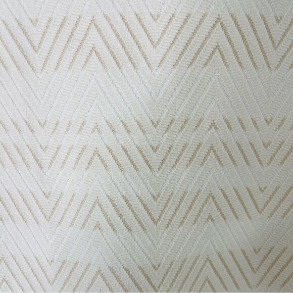 Loft cream tan chevron fringe stretch textured office preppy skirt medium tall - Picture 5 of 8